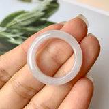 SOLD OUT: 19mm A-Grade Natural Lilac Jadeite Abacus Ring Band No.220589