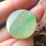 A-Grade Natural Yellow Green Jadeite Circle Pendant No.170571