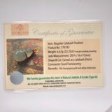SOLD OUT: A-Grade Natural Floral Jadeite Bespoke Calabash Pendant No.170742