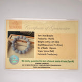13.8mm A-Grade Natural Lavender Jadeite Beaded Bracelet No.190175