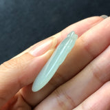 A-Grade Type A Natural Light Green Jadeite Jade Bird/Peach Pendant No.170576