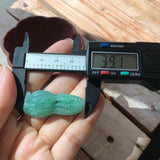 A-Grade Type A Natural Green Jadeite Jade Peanut Pendant No.170529
