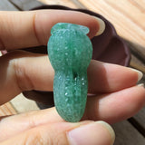 A-Grade Type A Natural Green Jadeite Jade Peanut Pendant No.170529