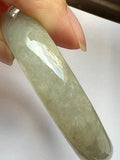 58mm A-Grade Natural Jadeite Modern Oval Bangle No.151008