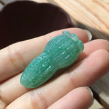A-Grade Type A Natural Green Jadeite Jade Peanut Pendant No.170529