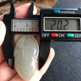 A-Grade Type A Natural Light Green Jadeite Jade Bird/Peach Pendant No.170576