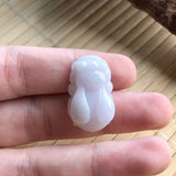 A-Grade Natural Lavender Jadeite Bee Pendant No.170570