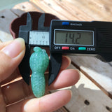 A-Grade Type A Natural Green Jadeite Jade Peanut Pendant No.170529