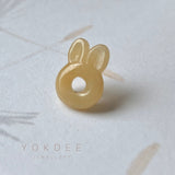 A-Grade Natural Yellow Jadeite Bunny Pendant No.172055
