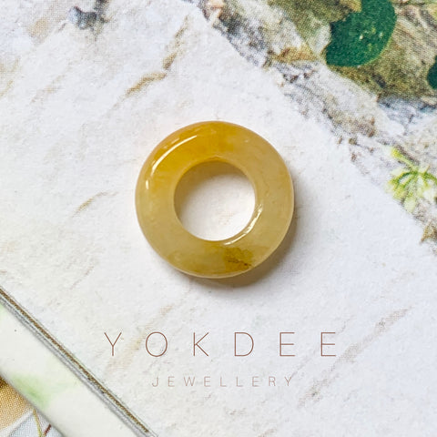A-Grade Yellow Jadeite Bagel Piece No.172047
