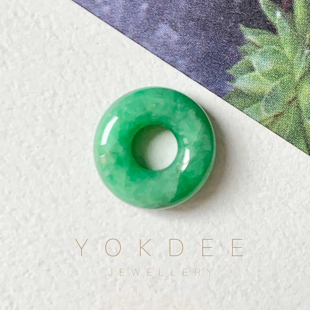 A-Grade Imperial Green Jadeite Bagel Piece No.172036