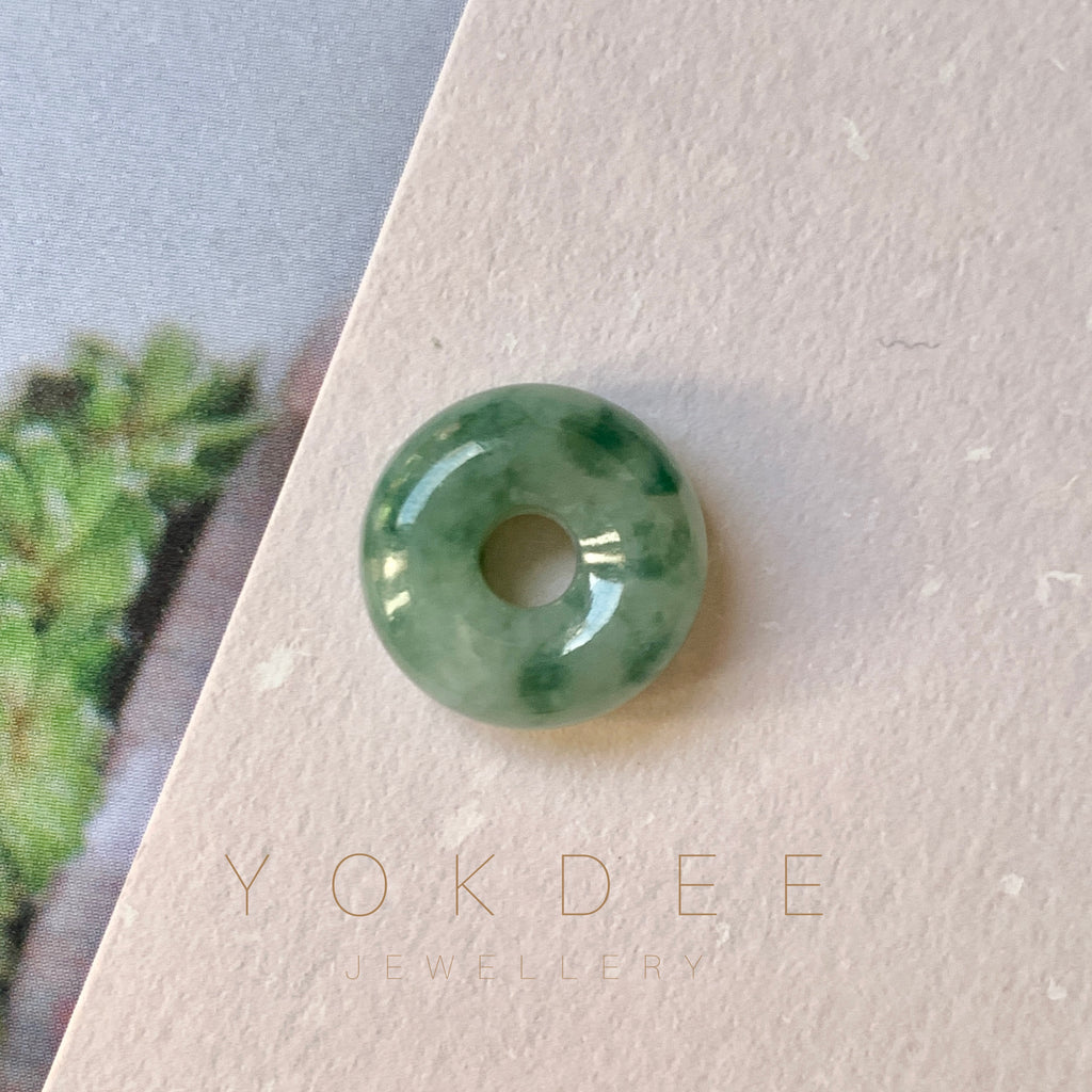 SOLD OUT: A-Grade Natural Floral Jadeite Bagel Piece No.220236