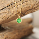 SOLD OUT: Icy A-Grade Imperial Green Jadeite Kitten Paw Pendant No.171971
