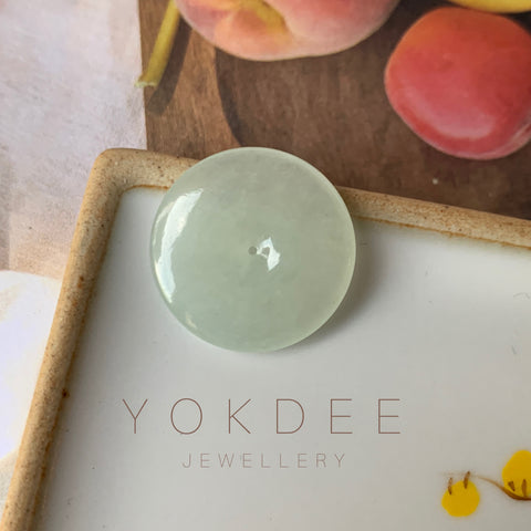 A-Grade Natural Light Green Jadeite Donut No.171768