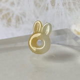 A-Grade Natural White Yellow Jadeite Bunny Pendant No.172056