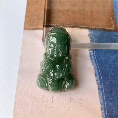 A-Grade Natural Jadeite Baby Buddha Pendant No.600182