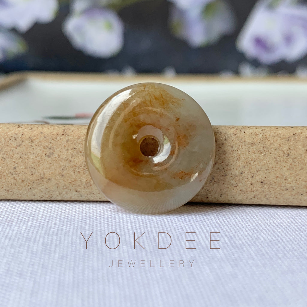 A-Grade Natural Brownish Grey Jadeite Donut No.171866