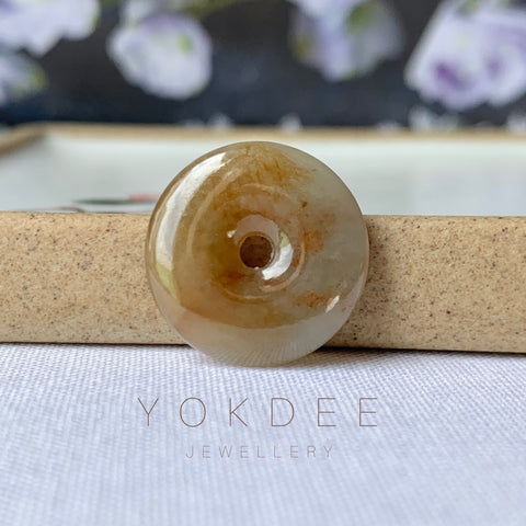 A-Grade Natural Brownish Grey Jadeite Donut No.171866