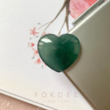 13.65 cts A-Grade Natural Bluish Green Jadeite Heart Shape No.172027