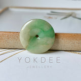 SOLD OUT: A-Grade Natural Yellowish Green Jadeite Donut No.171678