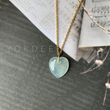 SOLD OUT: Icy A-Grade Natural Jadeite Heart Pendant No.171729