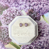 SOLD OUT: A-Grade Natural Lavender Jadeite MINI.malist Earring No.180548