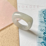 17mm A-Grade Natural Lilac Jadeite Saddle Loaf Ring Band No.162303