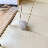 SOLD OUT: A-Grade Natural Lavender Jadeite Barrel Pendant No.171892