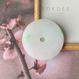 A-Grade Natural Moss On Snow Jadeite Donut No. 170783