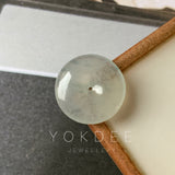 Icy A-Grade Natural Floral Blue Jadeite Donut No.171752